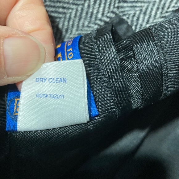 Pendleton 100% Pure Virgin Wool Black/White Herringbone Blazer Sz 48 USA Made - Picture 12 of 15